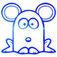 Funny Cartoon Mouse Sticker