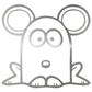 Funny Cartoon Mouse Sticker