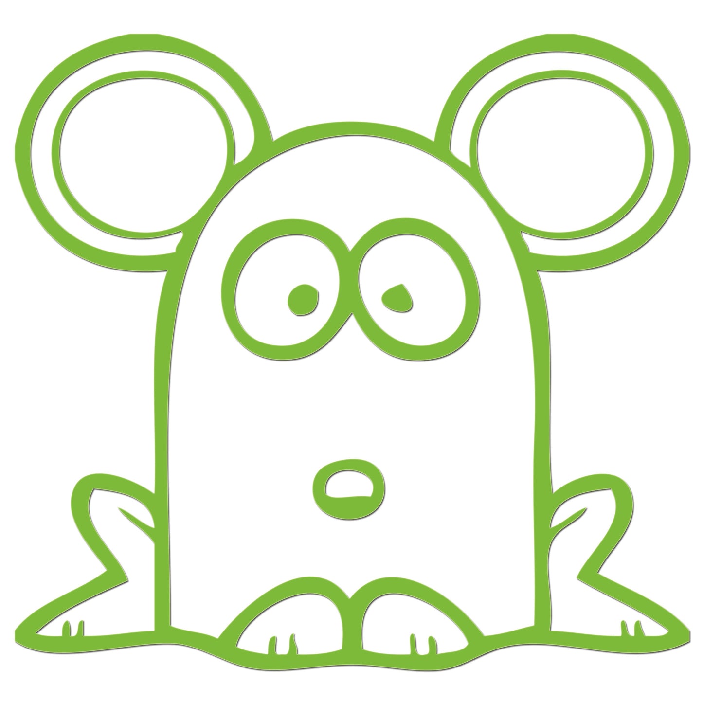 Funny Cartoon Mouse Sticker