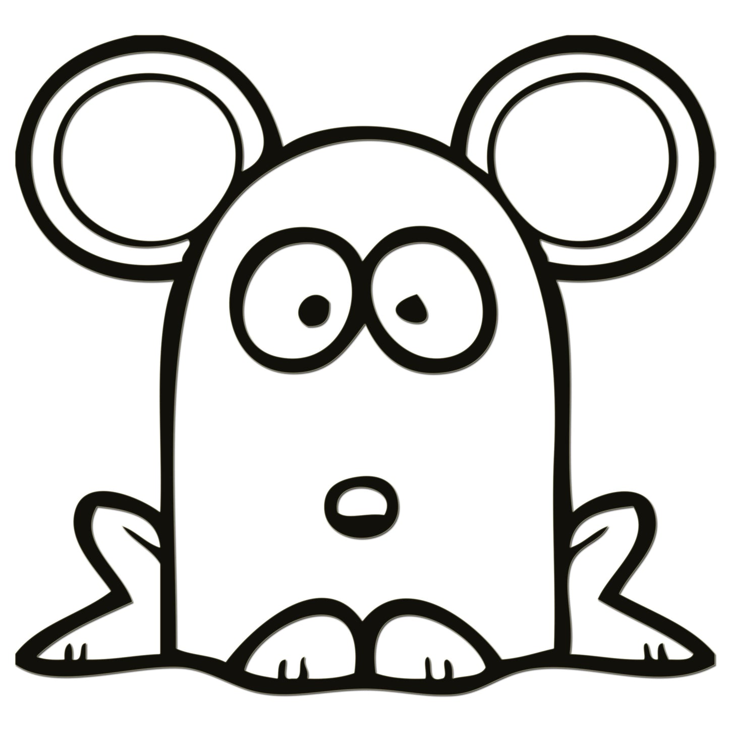 Funny Cartoon Mouse Sticker