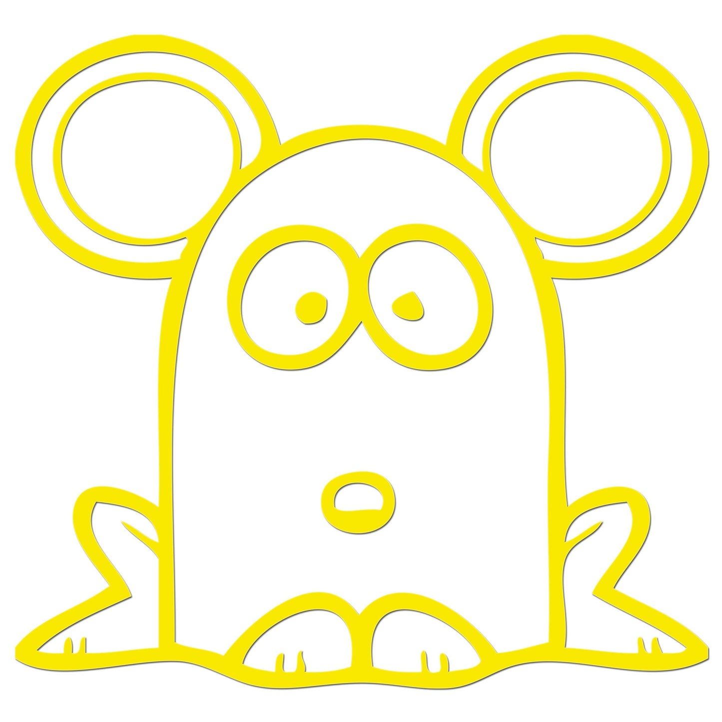 Funny Cartoon Mouse Sticker