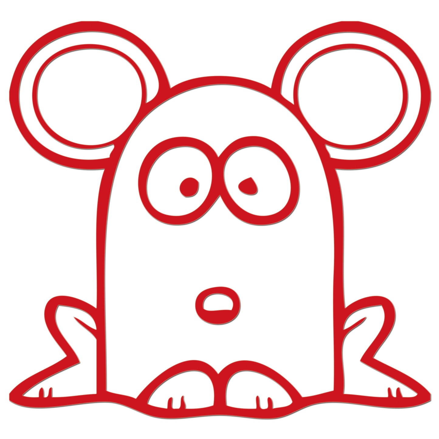 Funny Cartoon Mouse Sticker