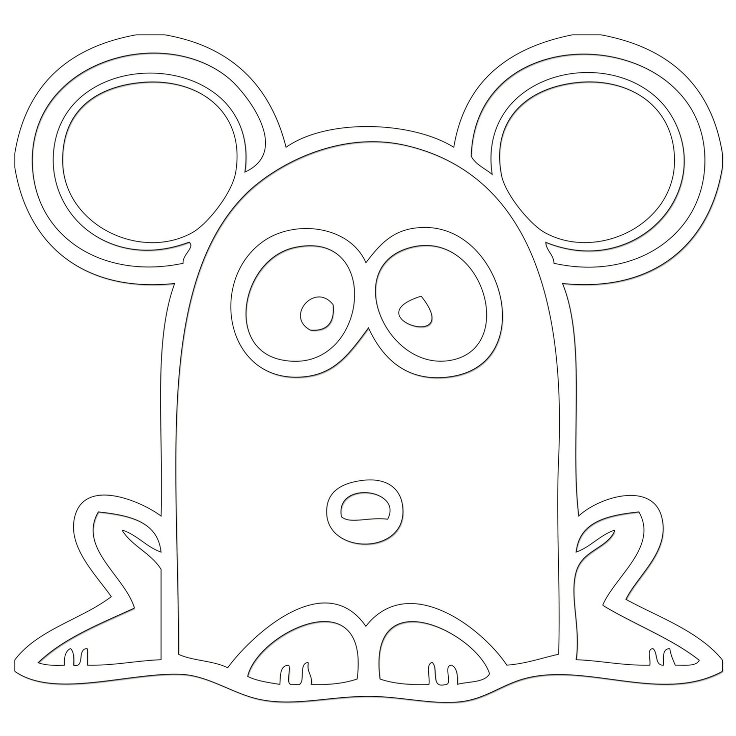 Funny Cartoon Mouse Sticker